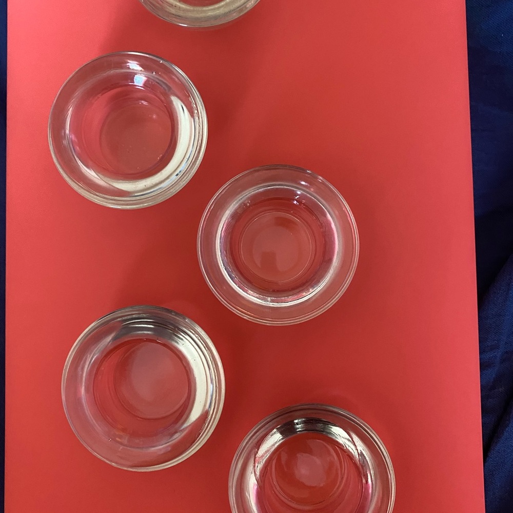 Set of 5 tea light candle holders